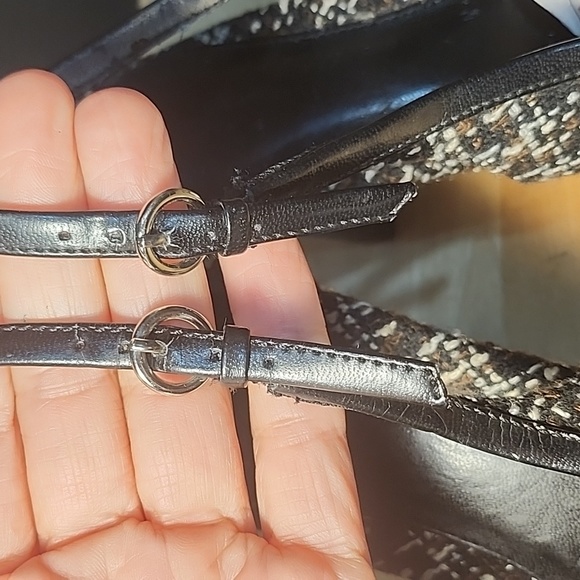 Life Stride "Adorn" Black/Brown/White Boulce Fabric Sling-back Heels, Size 8.5M - Picture 8 of 9